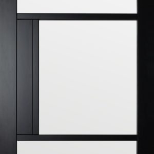Berkeley 3 Lite Clear Glass Premium Primed Black 2