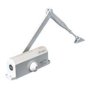 DOOR CLOSER WITH COVER - Porcelain White