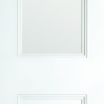 Paris 2 Panel Primed White Clear Glass