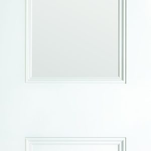 Paris 2 Panel Primed White Clear Glass